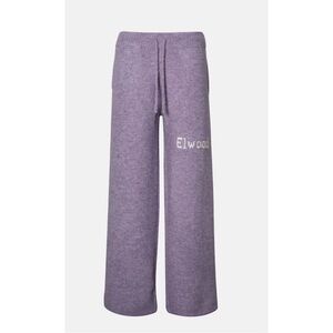 Elwood Purple Knit Wide-Leg Lounge Pants